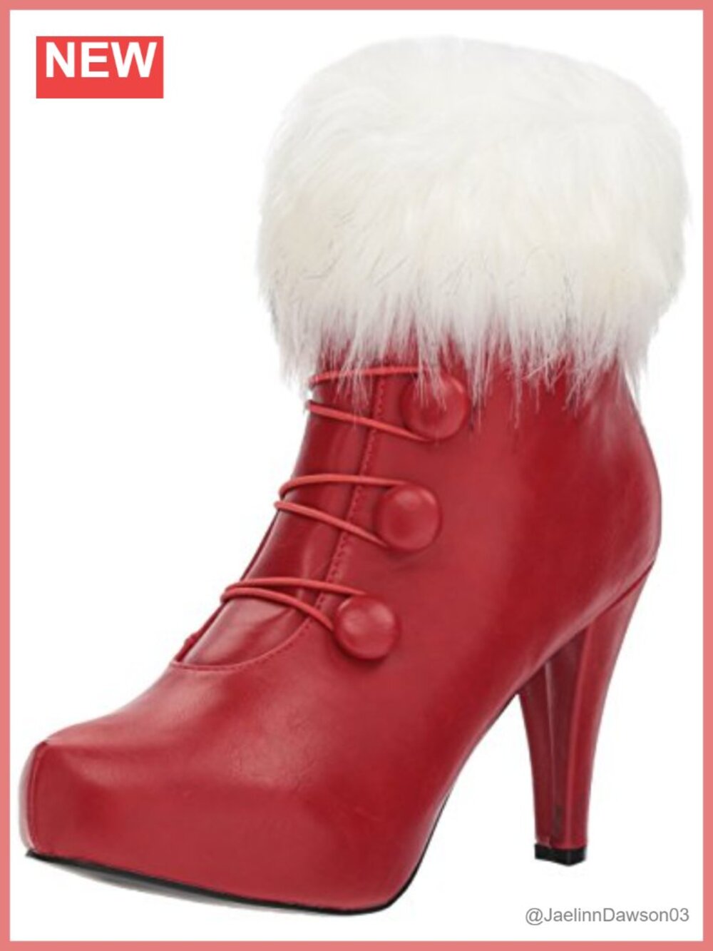 Faux Fur Trim Block Heel Bootie Ankle Boots Winter 8in